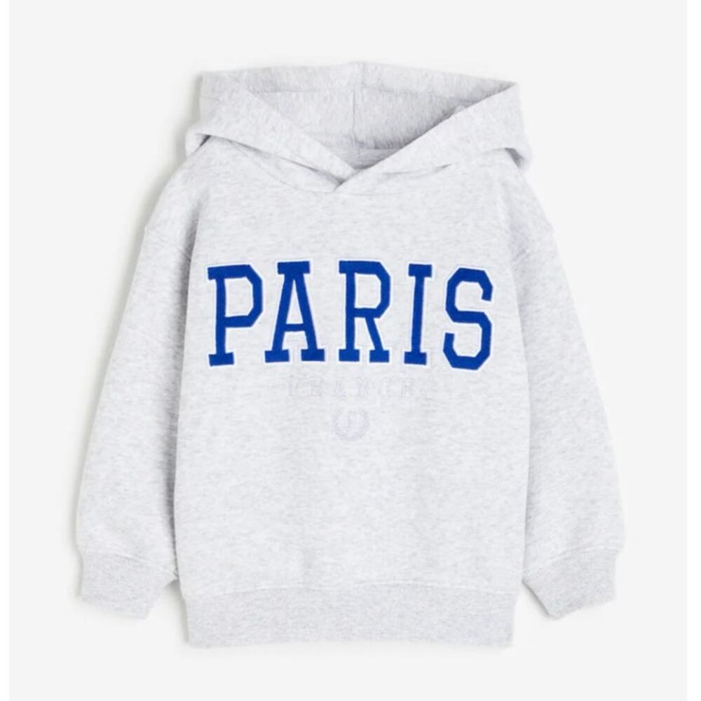 H&M Light Grey Paris Graphic Sweatshirt - Relaxed Fit - Picture 1 of 4